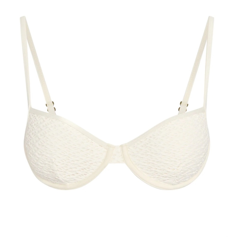 Monday Swimwear Capri Top Ivory Crochet Size VV New With Tags